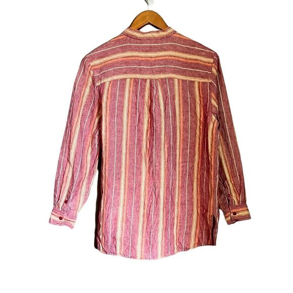 Madison Studio 100% linen striped button down shirt - Picture 7 of 8